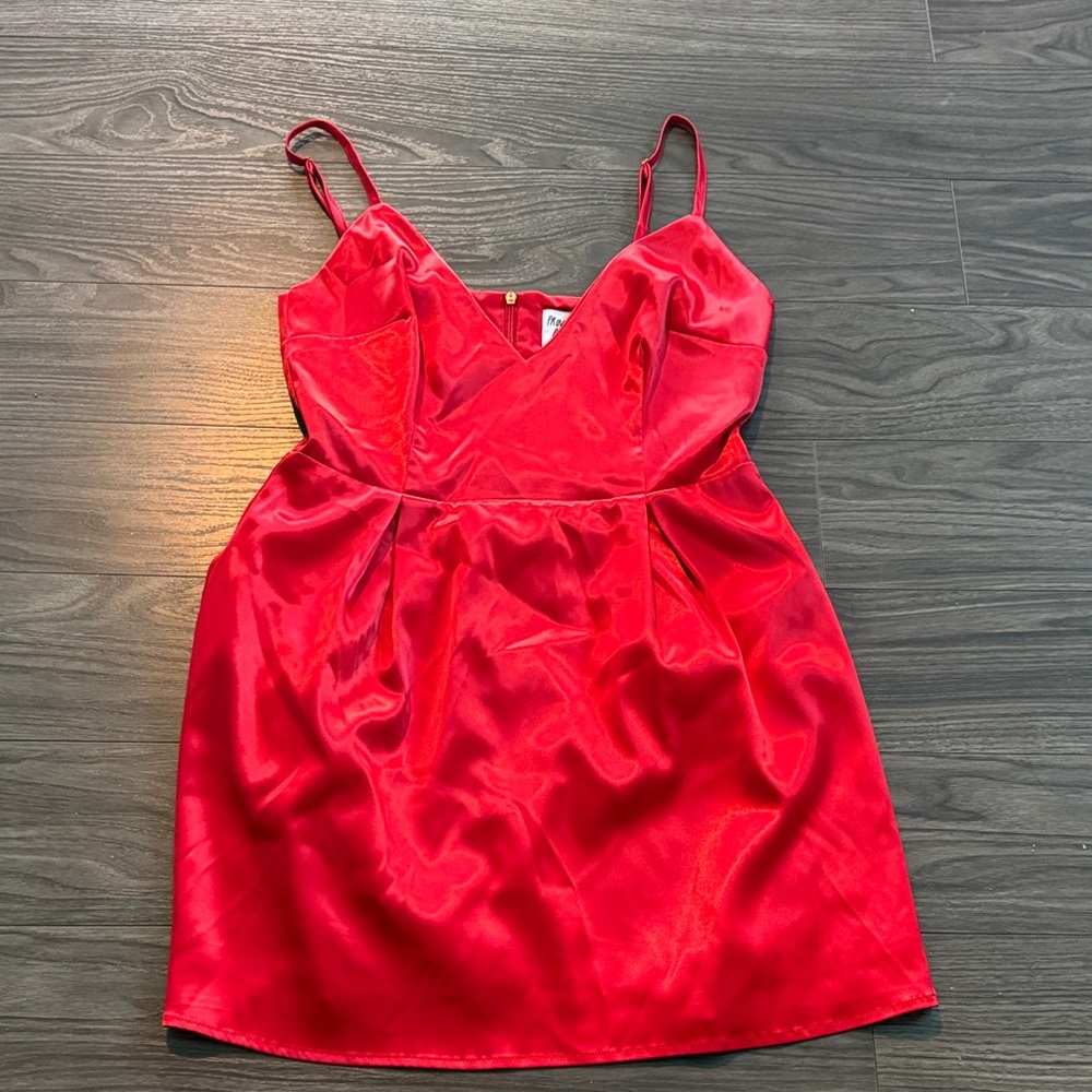 Princess Polly Vibrant Red Satin Dress